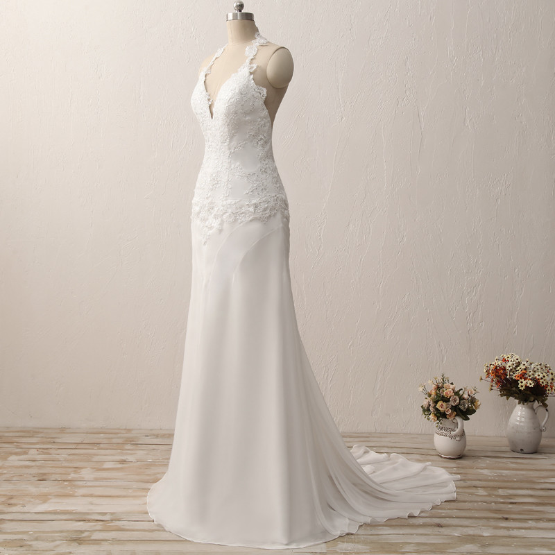 Dlhé svadobné šaty - 7 veľkostí, 2 farby - Obrázok č. 1