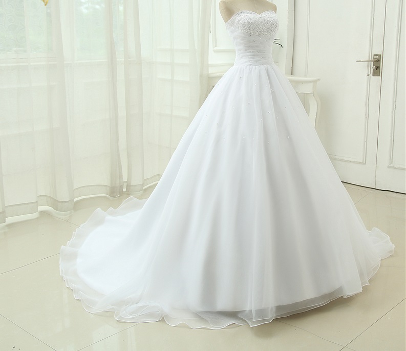 Dlhé svadobné šaty - 8 veľkostí, 2 farby - Obrázok č. 1