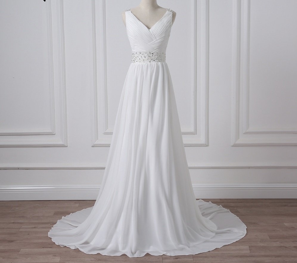 Dlhé svadobné šaty - 15 veľkostí, 2 farby - Obrázok č. 1