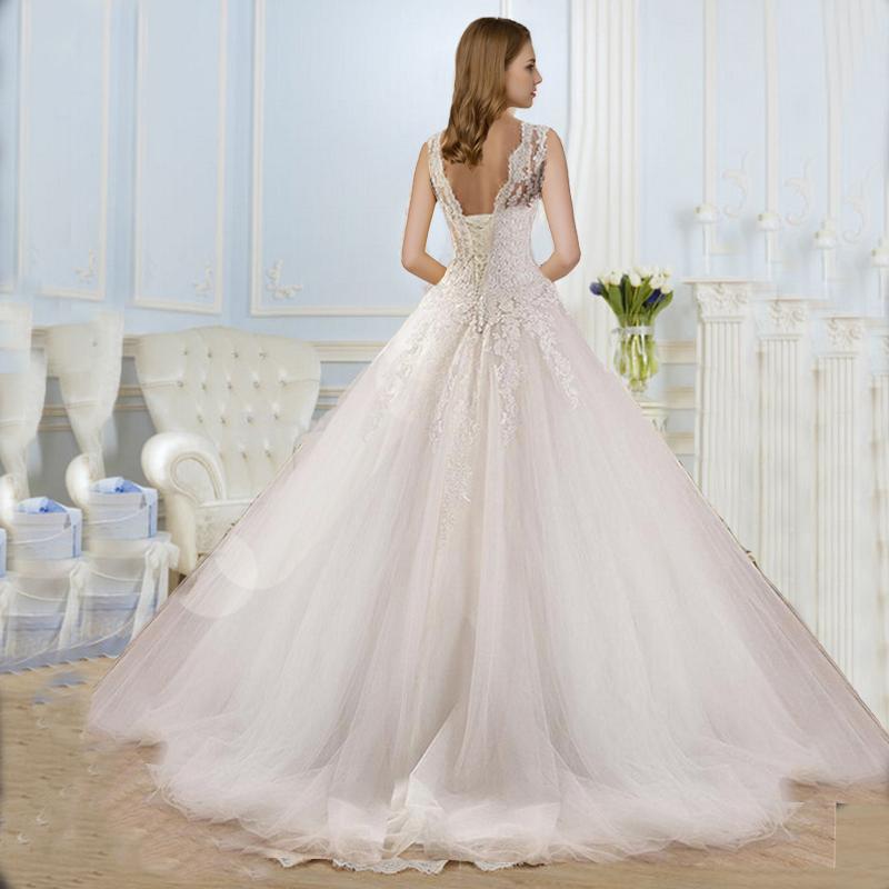 Dlhé svadobné šaty - 12 veľkostí, 2 farby - Obrázok č. 2