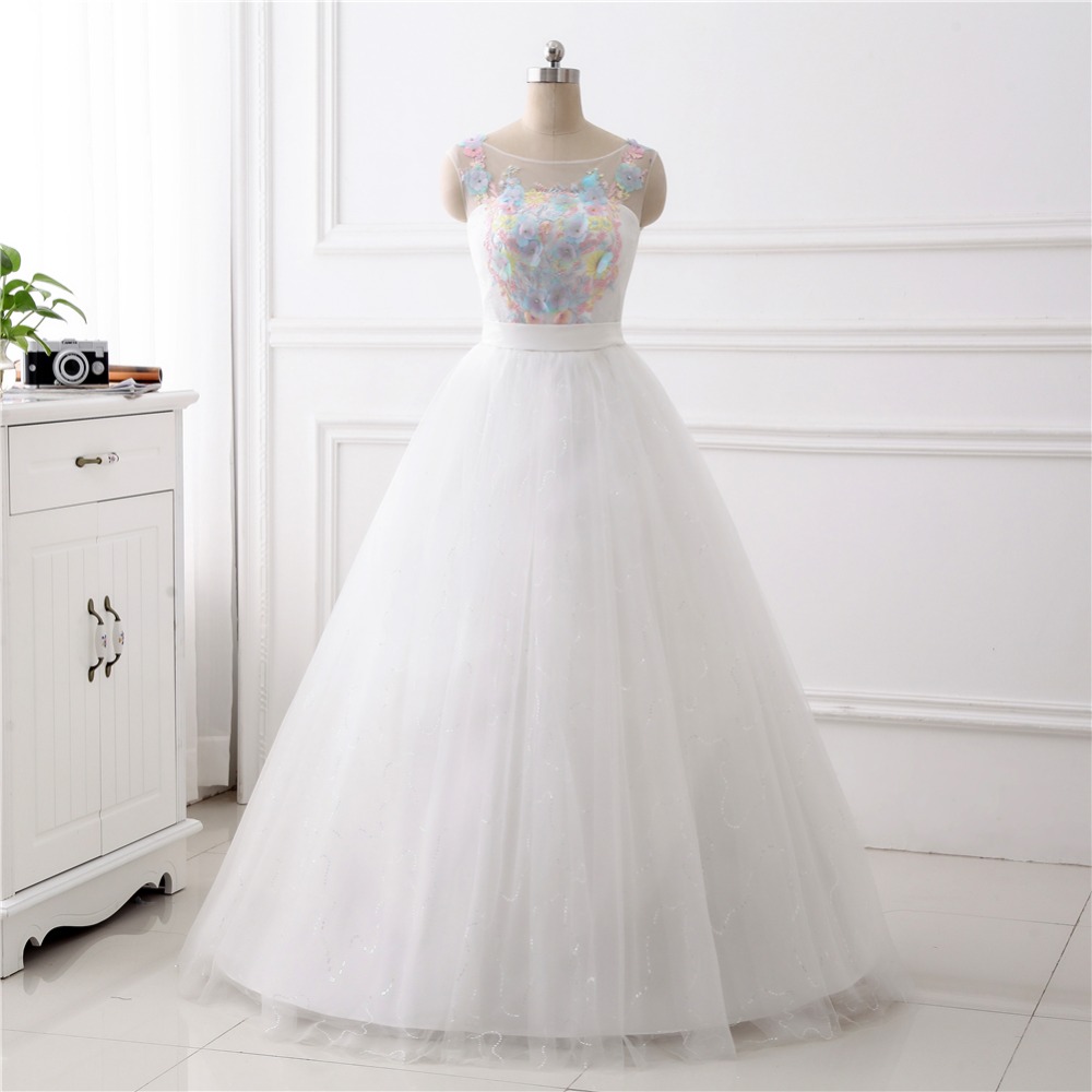 Dlhé svadobné šaty - 14 veľkostí, 2 farby - Obrázok č. 1