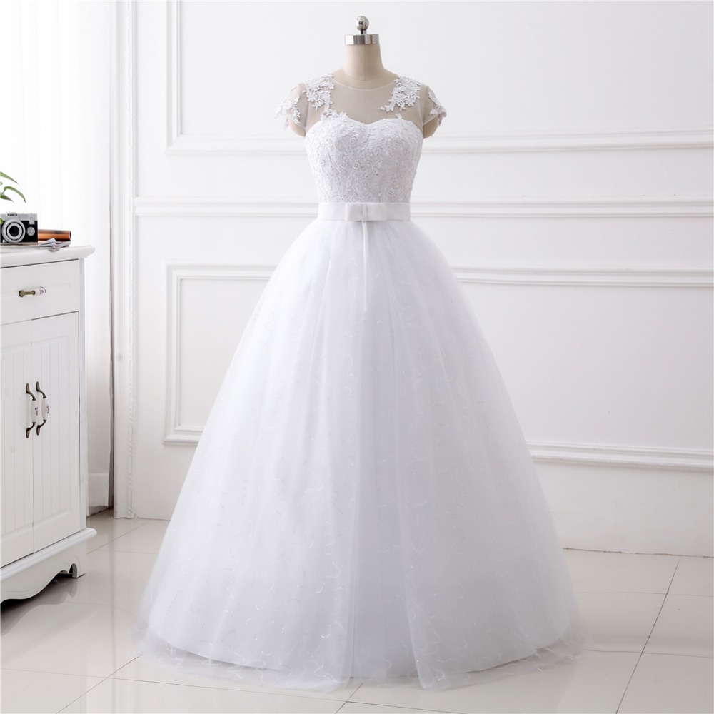 Dlhé svadobné šaty - 14 veľkostí, 2 farby - Obrázok č. 1