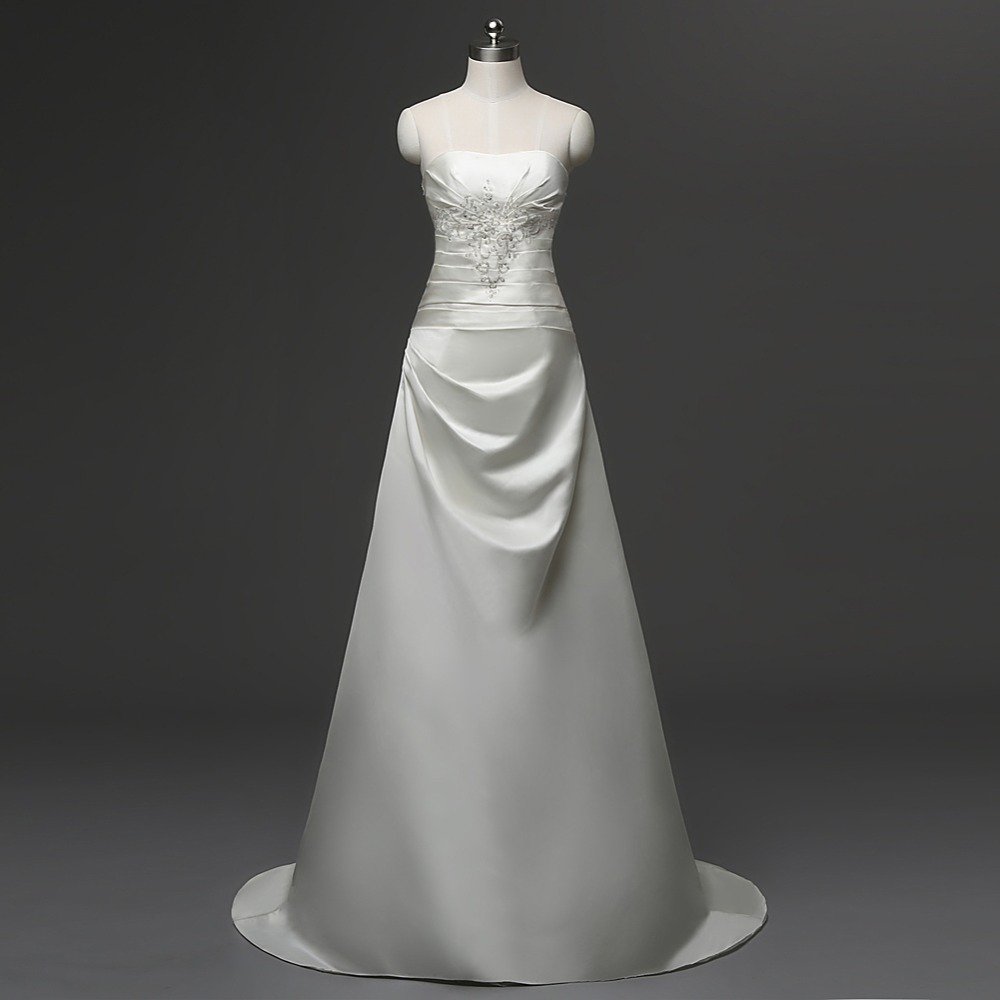Dlhé svadobné šaty - 6 veľkostí, 2 farby - Obrázok č. 1