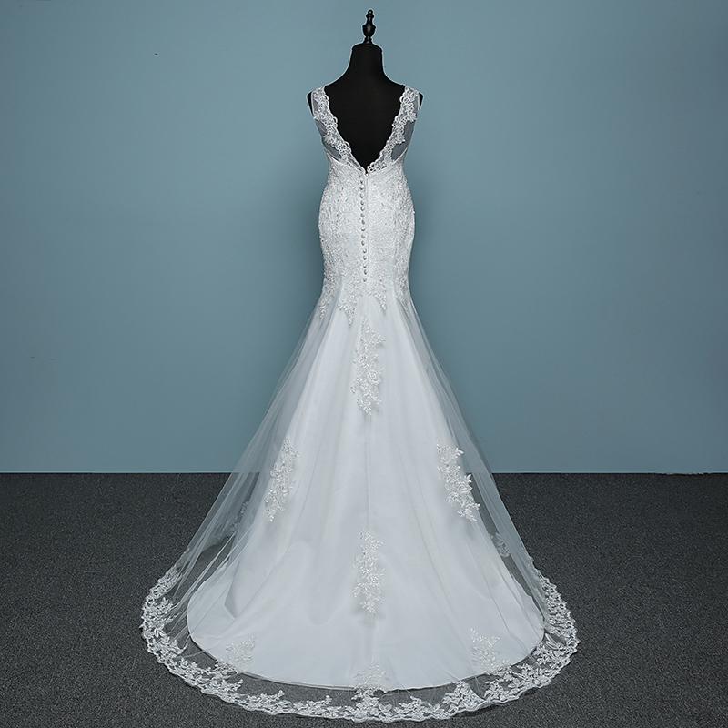 Dlhé svadobné šaty - 10 veľkostí, 2 farby - Obrázok č. 4