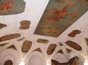krásné fresky na stropě obřadní síně Salaterna