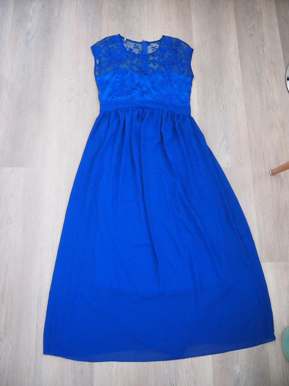 Dlouhé modré šaty (královská modř) - Obrázek č. 2
