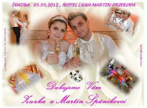 poďakovacia kartička, ktorú dostali hostia našej svadby :)