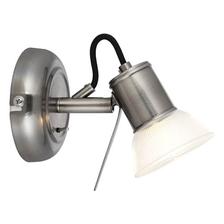 výkyvné a sklopné s vypínačem, barva: cínový efekt, materiál: kov / sklo, objímka: G9, výkon: 1x40W, výška: 150mm, průměr: 90mm
