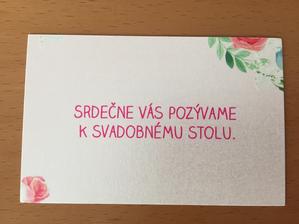 Pozvánka k svadobnemu stolu.