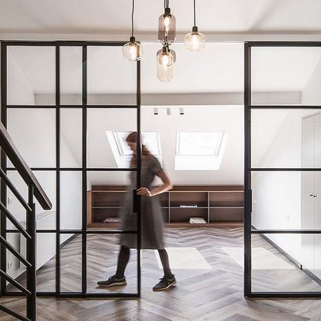 Prosklené stěny Dorsis Digero v šatně