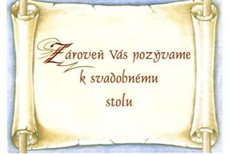 Pozvanie k svadobnému stolu.