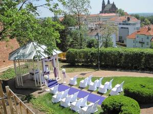 Brno Špilberk - altán s fontánou