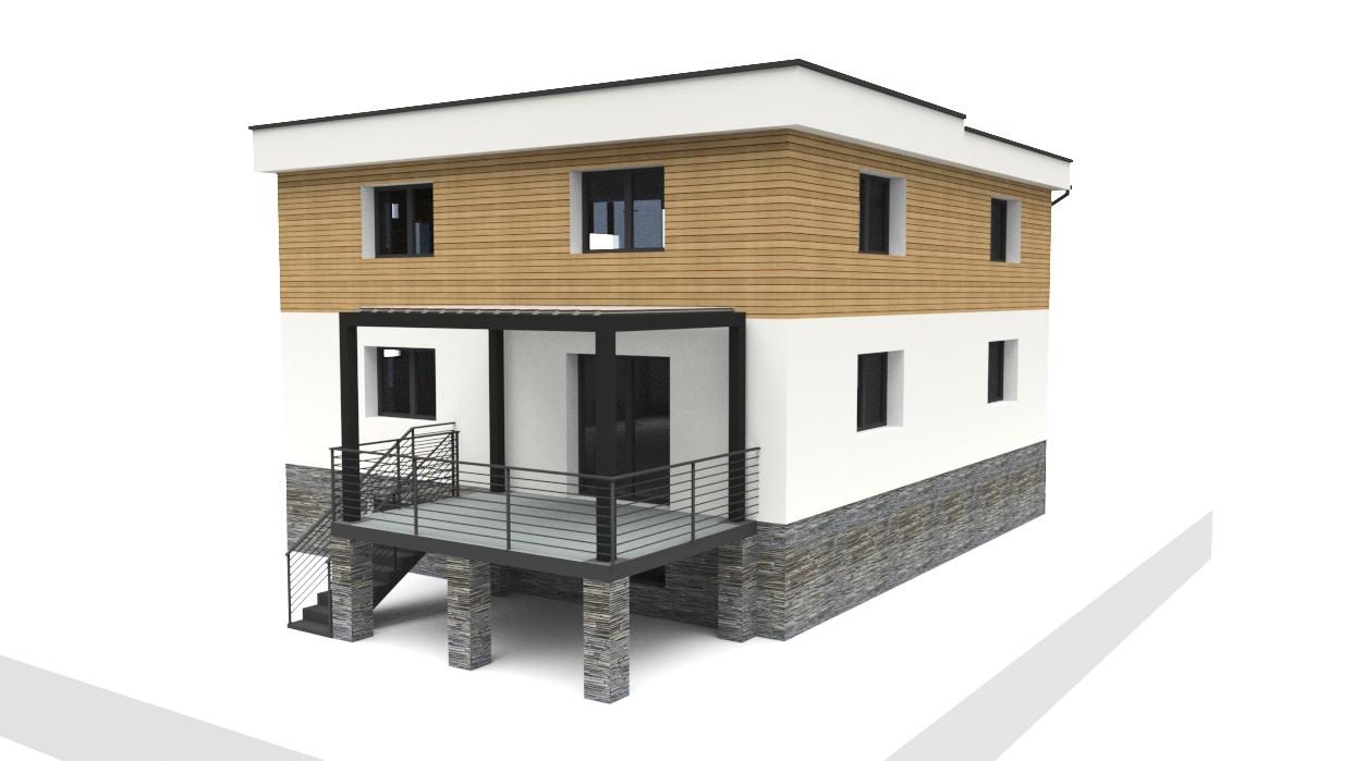Návrh fasády a terasy rodinného domu - Obrázok č. 1