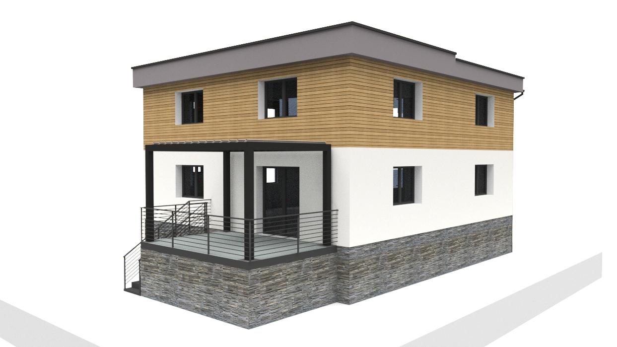 Návrh fasády a terasy rodinného domu - Obrázok č. 3
