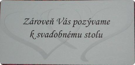 pozvánka pre hostí na svadobnú hostinu
