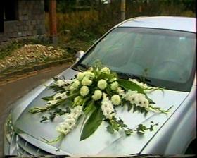 kamarátkine svadobné auto (môj výtvor:))