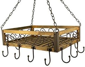 drziak na hrnce nad ostrovcek Pot Hanger Made from Thermally-Modified Wood amazon 30 eur