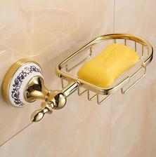 drziak na mydlo nad vanu www.wish.com brand new gold color wall mounted soap holder base with ceramic bathroom accessories cena 13eur