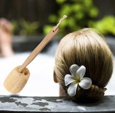 kefa masazna Hot Sale Natural Loofah Long Wood Handle Shower Bath Body Back Brush www.wish.com 2eura