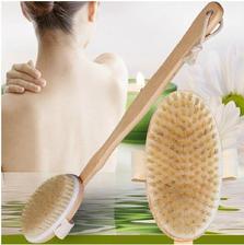 kefa na masaz Long Handle Wooden Bath Shower Brush Soft Bristle Body Cleaning Brush Massager Bathroom Accessories 2eura www.wish.com