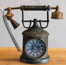 telefon na krb wish.com 14eur Retro Home Decorate Furnishing Telephone Clock Crative Vintage