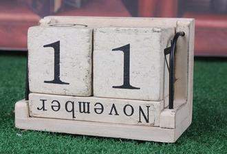 moja spalna: kalendar spalna Natural Perpetual Reusable Wooden Solid Block Date Calendar Home Desk Decor 6eur wish