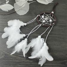 moja spalna: lapac snov Dream Catcher With White Feather Beads Wall Hanging Decor Craft Car Ornament KY ebay.com 1,5eura