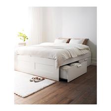 moja spalna: postel bud postel BRIMES ikea 129eur rozmer 140cm