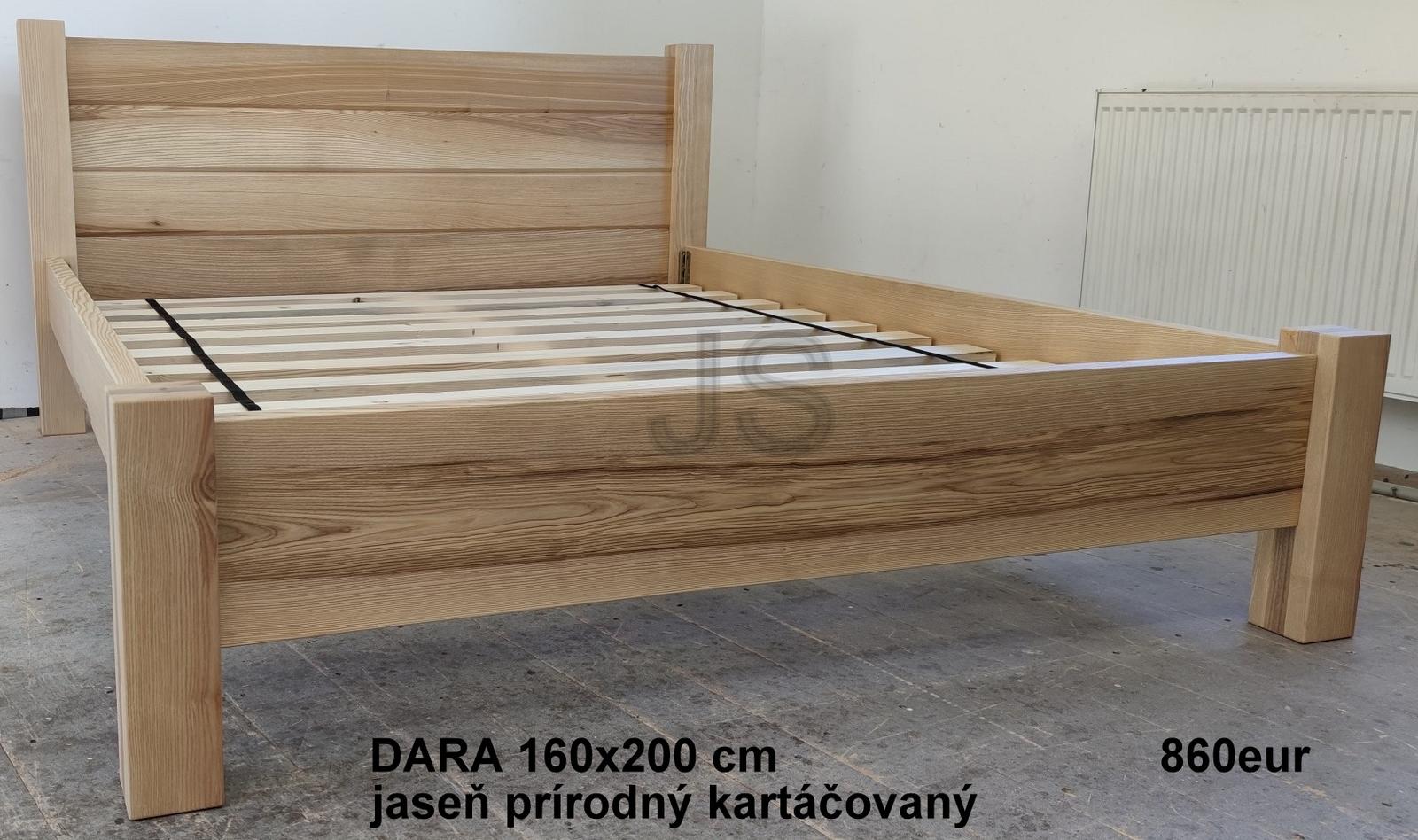 Manželská posteľ z jaseňového dreva - Obrázok č. 1