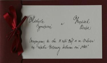 Oznamka, jmenovky i menicka si budeme delat sami tak sbiram inspiraci