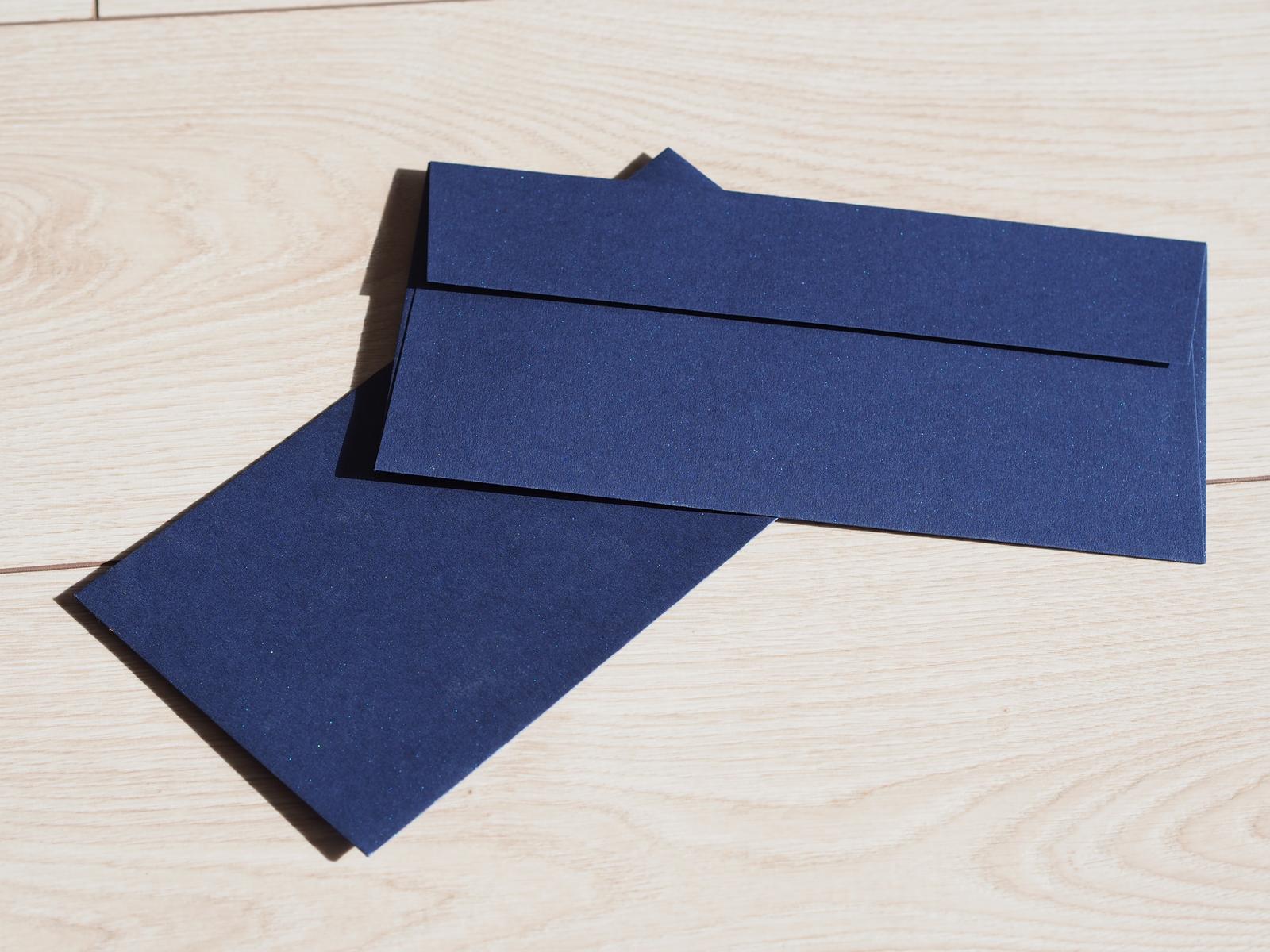 Modré metalické DL obálky 40ks - Obrázek č. 1
