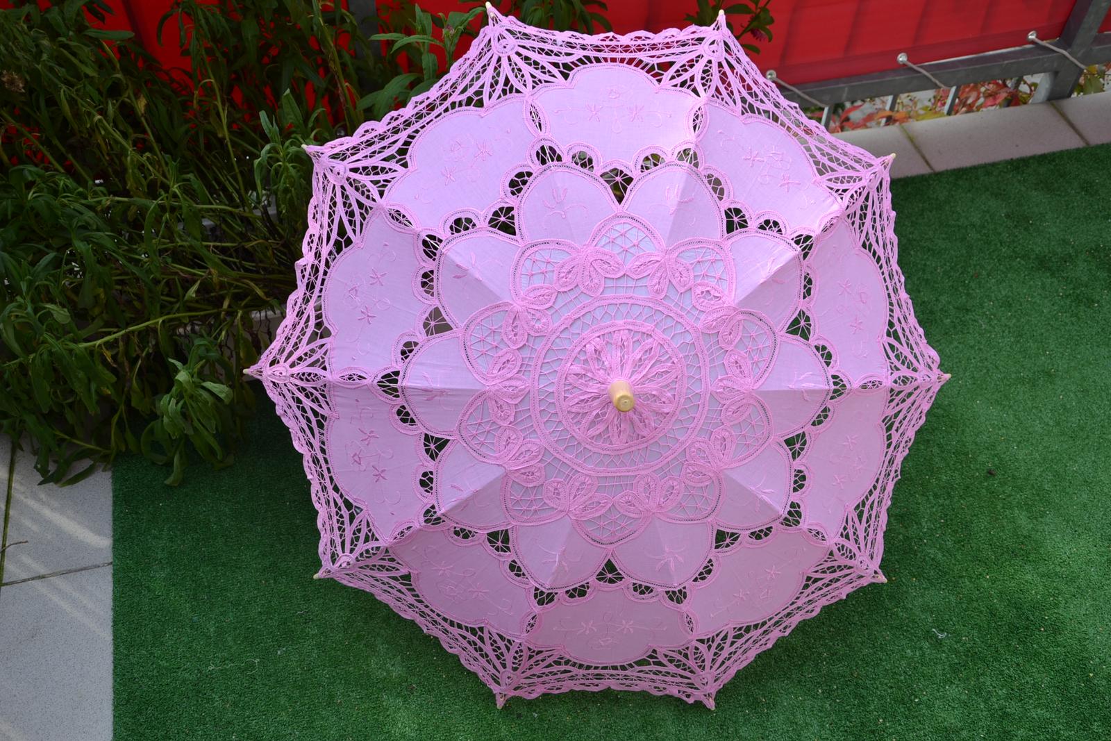 růžový krajkový deštník - Obrázek č. 2