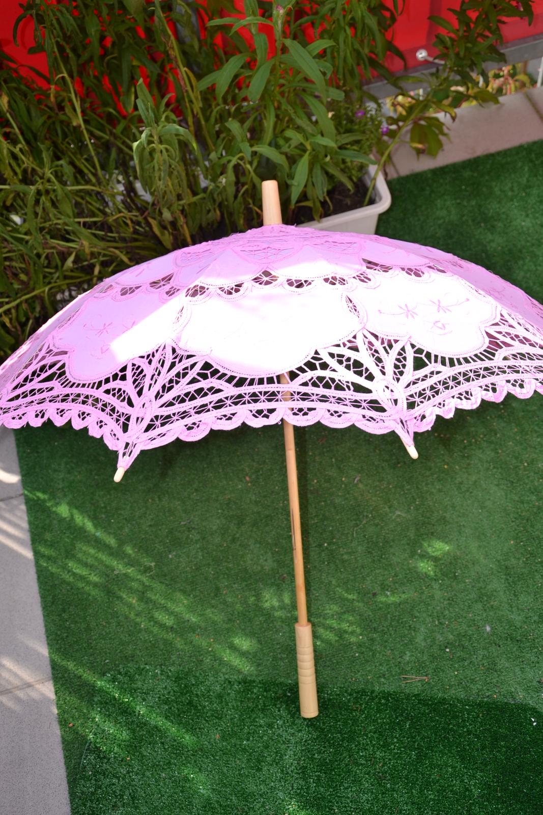 růžový krajkový deštník - Obrázek č. 3