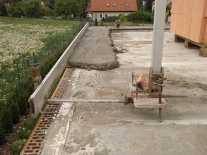Založení 1. řady na podkroví