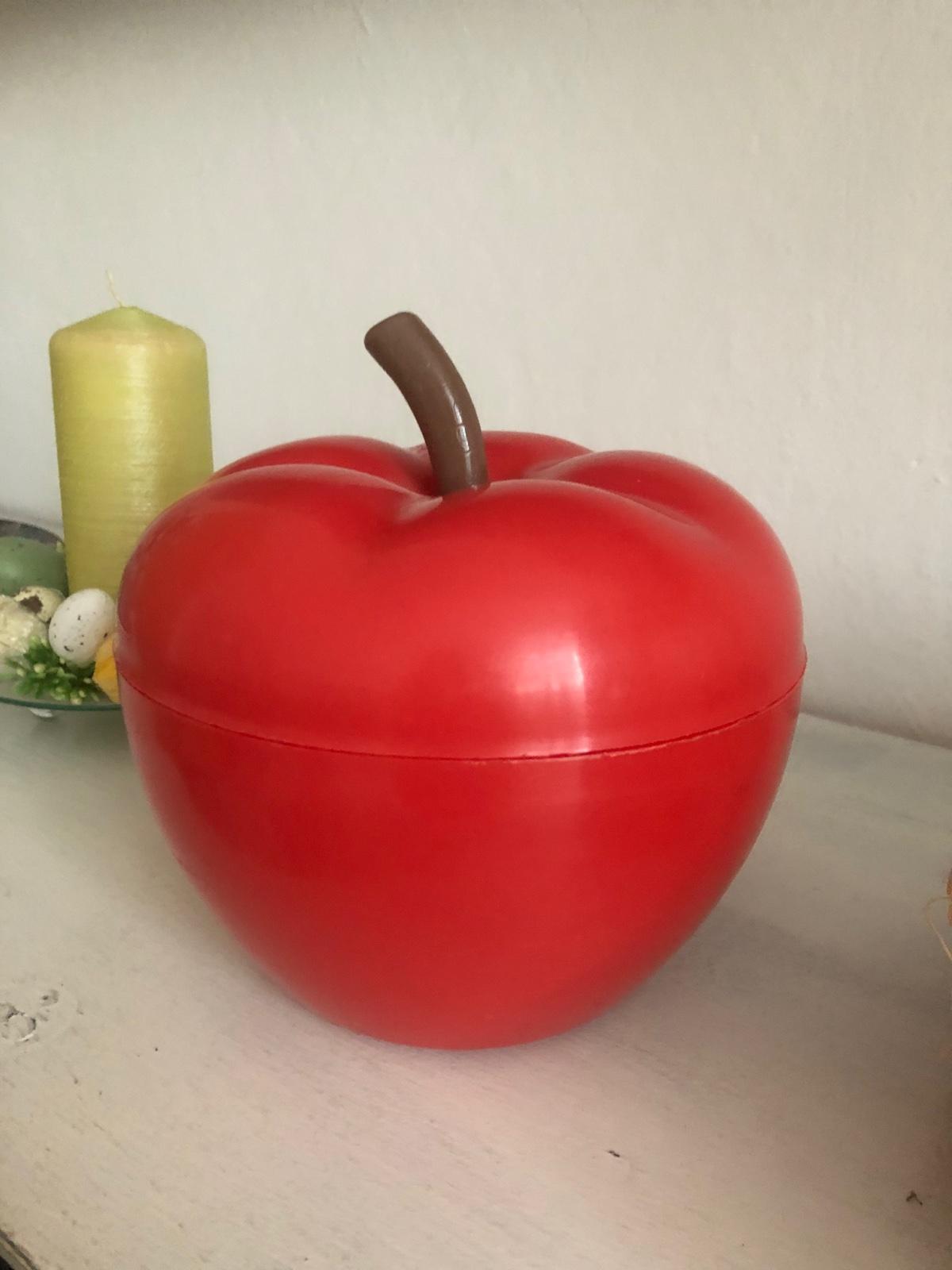 retro plastová dóza jablko - Obrázok č. 1