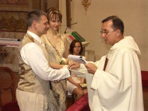 sobaši nás padre Ludovico Melo (pôvodom z Dunajskej Stredy)