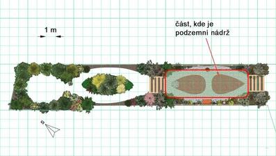 Obr. 4: Plánek se „zahradním pokojem“.