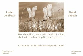 naše oznámení - naše nožky :-) - originální ne?
