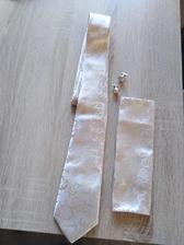 Pro ženicha-kravata, kapesnicek, manžetové knoflíčky
