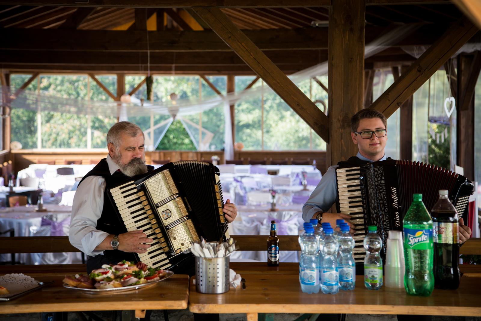 Svatba Jana a Lukáš 9.9.2016 - do předrautu hráli úžasní harmonikáři Ježci