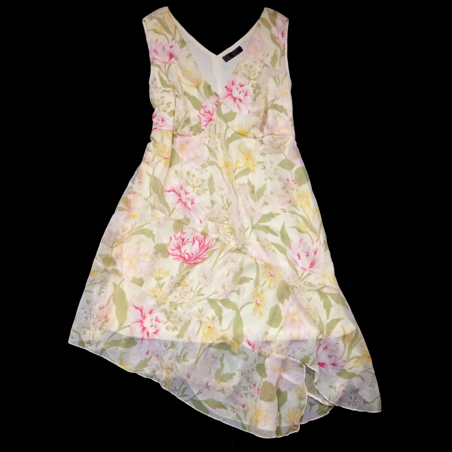žluté letní šaty s květy 52/54 - Obrázek č. 1