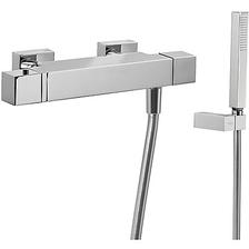 TRES SLIM Exclusive termostatická sprchová baterie 150mm, s hadicí, sprchovou hlavicí a držákem, chrom ( 20216409 )