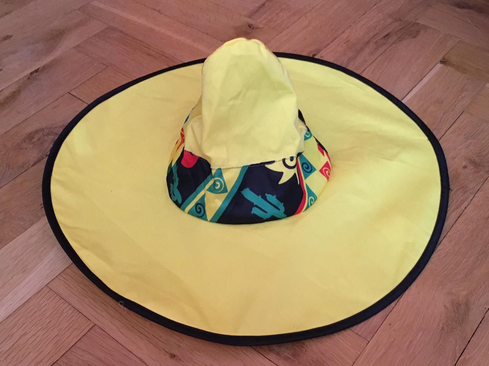 Žlutý klobouk s mexickým designem - Obrázek č. 1
