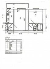 podorys 2-izb bytu