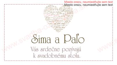 a pozvanie k svadobnému stolu