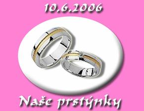 Naše svatební prstýnky ... prostě nádhera. Ty vybírala partnerka - můj andílek Vladěnka