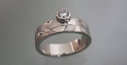 bilele zlato - 18 karátov, briliant 3,5 mm
