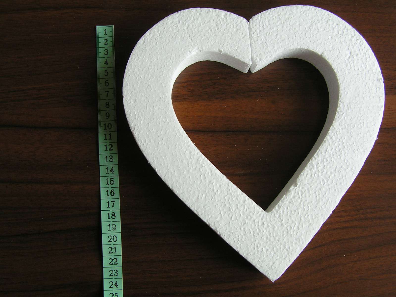 Polystyrenové srdce cca 24 cm - Obrázek č. 2
