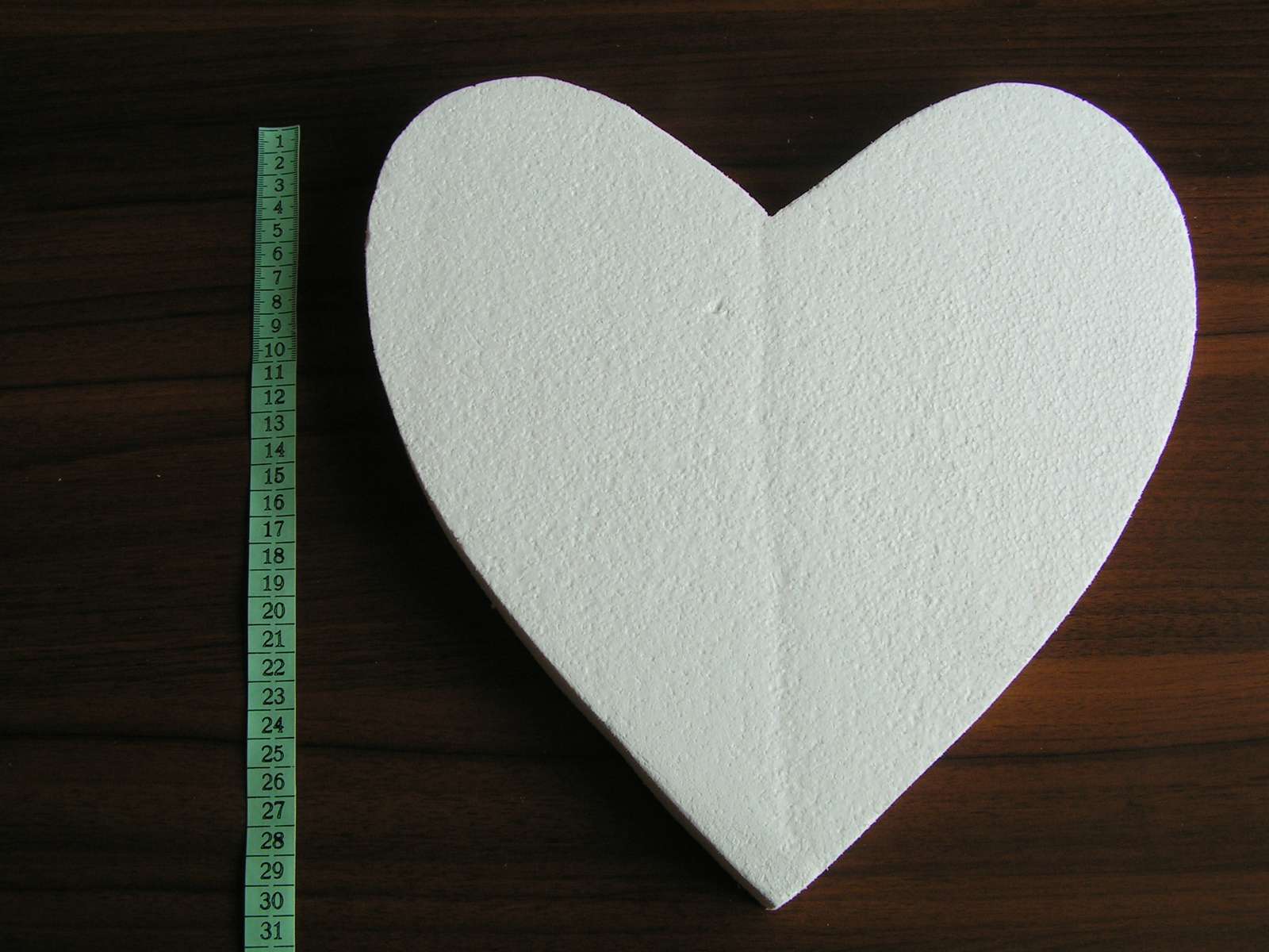 Polystyrenové srdce cca 30 x 30 cm - Obrázek č. 2