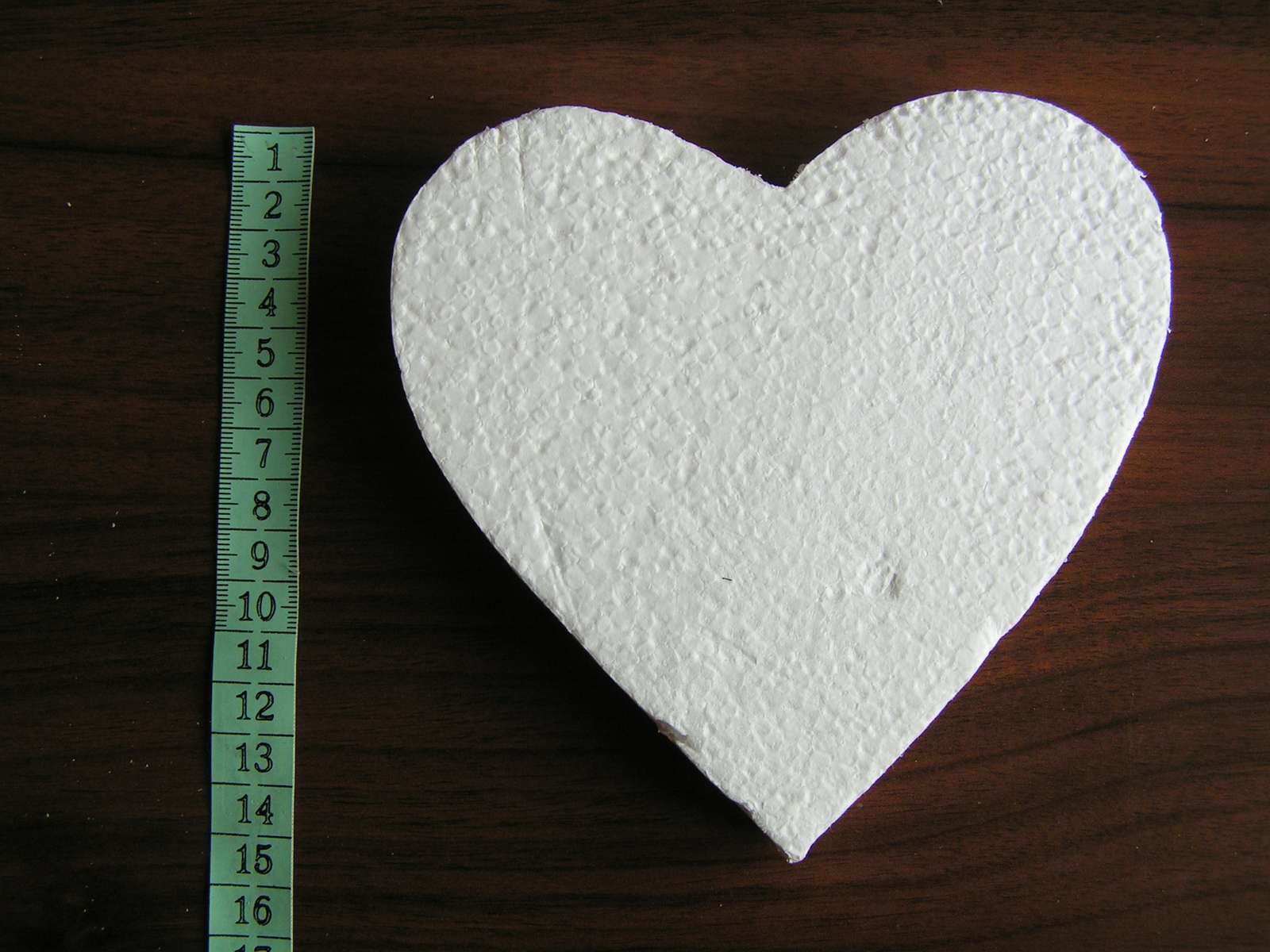Polystyrenové srdce cca 15 cm - Obrázek č. 2